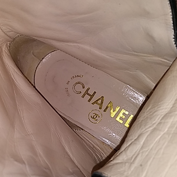 (SOLD)Chanel Classic Moto Combat Black Suede Boots - Picture 6 of 11